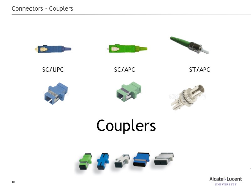 20 Connectors - Couplers SC/UPC SC/APC ST/APC Couplers